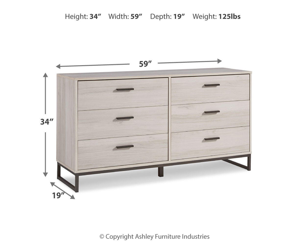 Ashley Socalle Light Natural Dresser