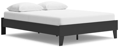 Ashley Socalle Black Queen Platform Bed