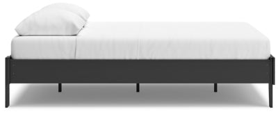 Ashley Socalle Black Queen Platform Bed