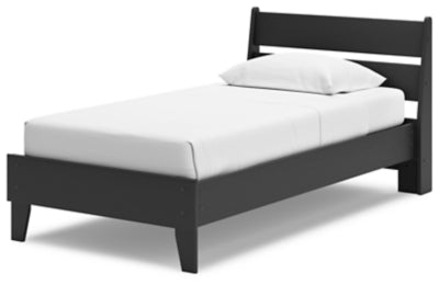 Ashley Socalle Black Twin Panel Platform Bed