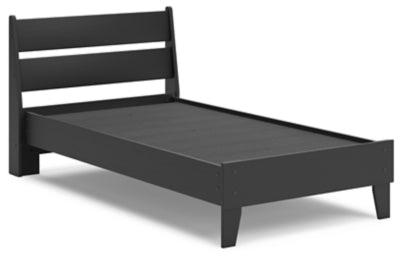 Ashley Socalle Black Twin Panel Platform Bed