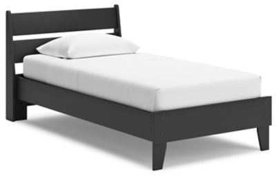 Ashley Socalle Black Twin Panel Platform Bed
