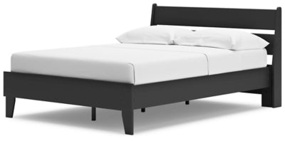 Ashley Socalle Black Full Panel Platform Bed