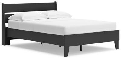 Ashley Socalle Black Full Panel Platform Bed