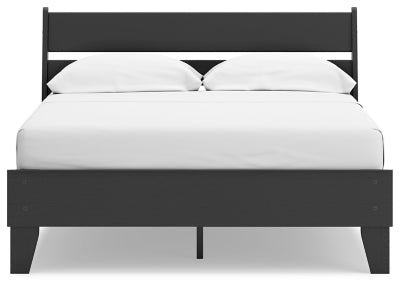 Ashley Socalle Black Full Panel Platform Bed