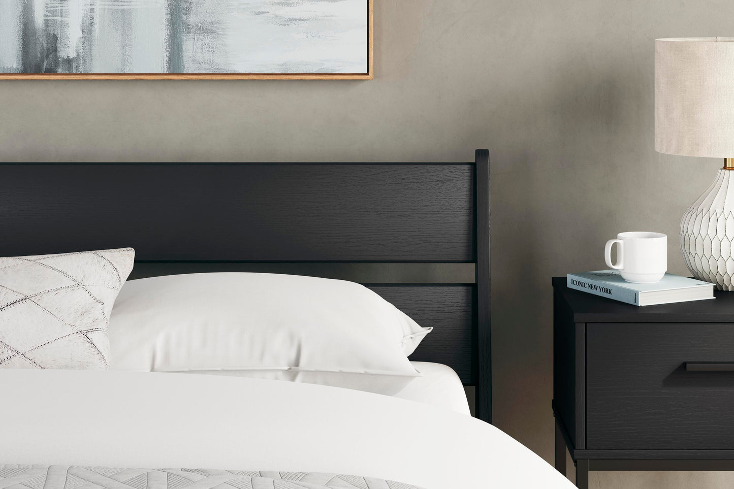 Ashley Socalle Black Queen Panel Headboard