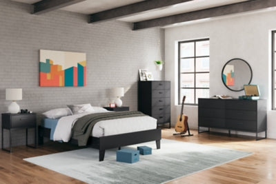 Ashley Socalle Black Full Platform Bed
