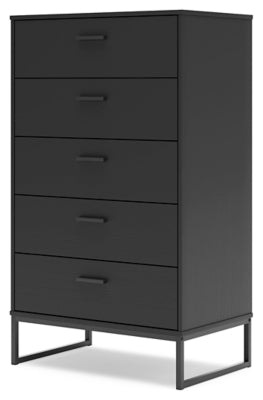 Ashley Socalle Black Chest of Drawers