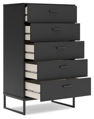 Ashley Socalle Black Chest of Drawers