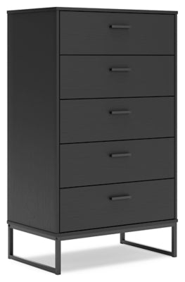Ashley Socalle Black Chest of Drawers