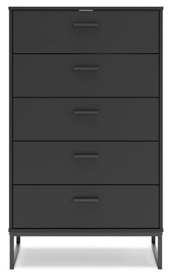 Ashley Socalle Black Chest of Drawers