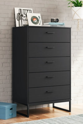 Ashley Socalle Black Chest of Drawers
