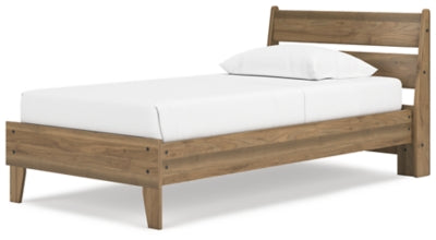 Ashley Deanlow Honey Twin Platform Panel Bed