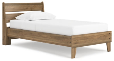 Ashley Deanlow Honey Twin Platform Panel Bed