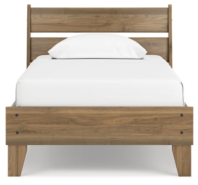 Ashley Deanlow Honey Twin Platform Panel Bed
