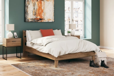Ashley Deanlow Honey Full Platform Panel Bed
