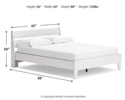 Ashley Socalle Two-tone Queen Panel Platform Bed