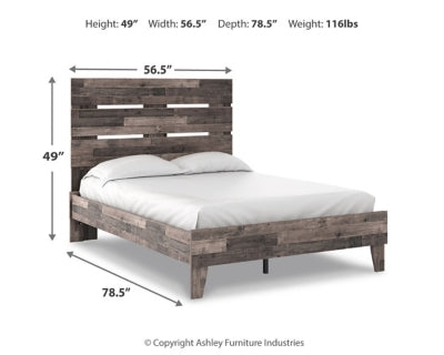 Ashley Neilsville Multi Gray Full Panel Platform Bed