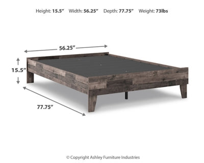 Ashley Neilsville Multi Gray Full Platform Bed