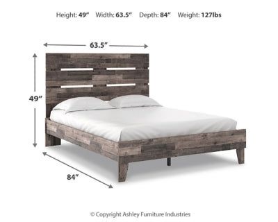 Ashley Neilsville Multi Gray Queen Panel Platform Bed