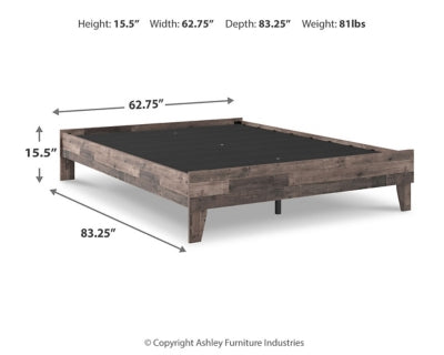 Ashley Neilsville Multi Gray Queen Platform Bed