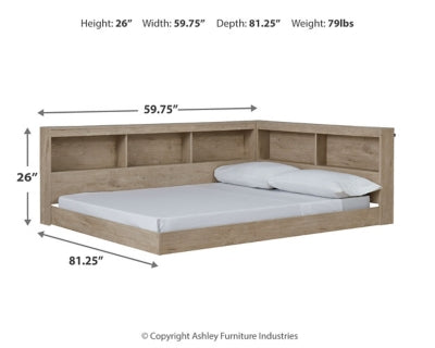 Ashley Oliah Natural Full Bookcase Storage Bed