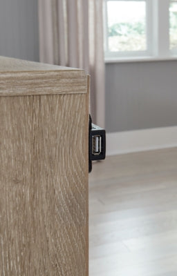 Ashley Oliah Natural Full Bookcase Storage Bed