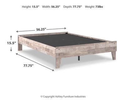 Ashley Neilsville Whitewash Full Platform Bed