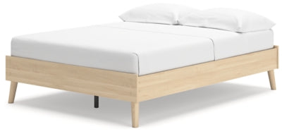 Ashley Cabinella Tan Full Platform Bed