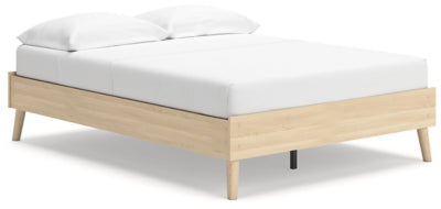 Ashley Cabinella Tan Full Platform Bed