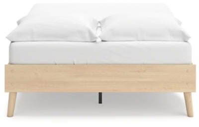 Ashley Cabinella Tan Full Platform Bed