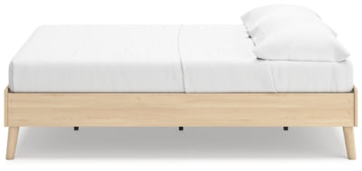 Ashley Cabinella Tan Full Platform Bed
