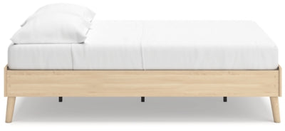 Ashley Cabinella Tan Full Platform Bed