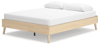 Ashley Cabinella Tan Queen Platform Bed