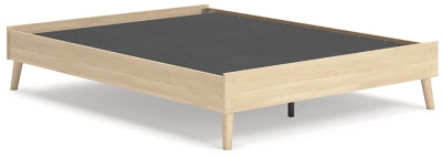 Ashley Cabinella Tan Queen Platform Bed