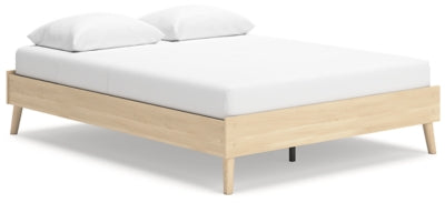 Ashley Cabinella Tan Queen Platform Bed