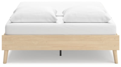 Ashley Cabinella Tan Queen Platform Bed
