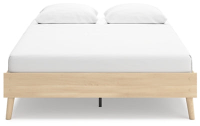Ashley Cabinella Tan Queen Platform Bed