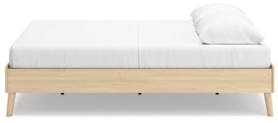 Ashley Cabinella Tan Queen Platform Bed
