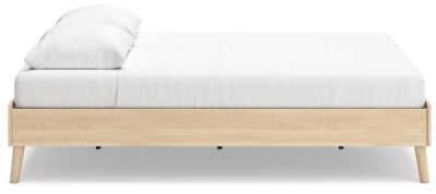 Ashley Cabinella Tan Queen Platform Bed