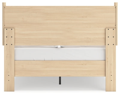 Ashley Cabinella Tan Full Platform Panel Bed