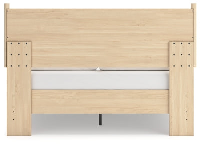 Ashley Cabinella Tan Queen Platform Panel Bed