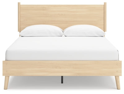 Ashley Cabinella Tan Queen Platform Panel Bed