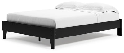 Ashley Finch Black Queen Platform Bed