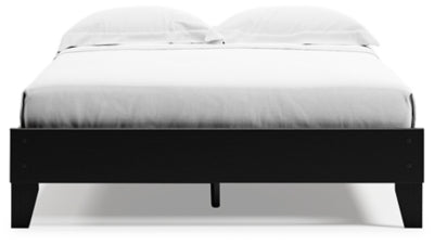 Ashley Finch Black Queen Platform Bed