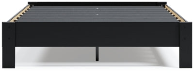 Ashley Finch Black Queen Platform Bed