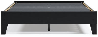 Ashley Finch Black Queen Platform Bed