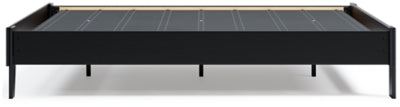 Ashley Finch Black Queen Platform Bed