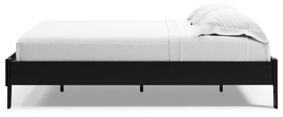 Ashley Finch Black Queen Platform Bed