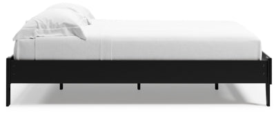 Ashley Finch Black Queen Platform Bed